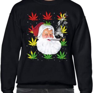 67- Merry Spliff Mas More Weed Rasta Santa Marijuana Ugly Christmas Jumper Day Sweatshirt